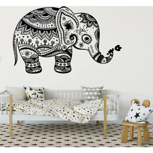 Art Wall Sticker Elephant Decor Vinyl Art Home Decoration Animals Poster African Ornament Aggressive Mural Decal Modern LY128