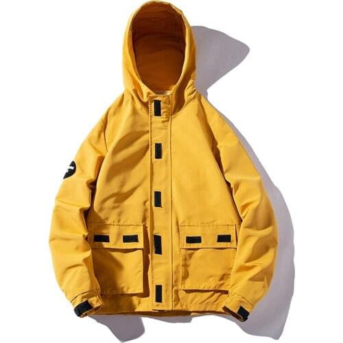 LES KOMAN Autumn New Men Jacket Casul Safari Style Streetwear Hooded Sports Coats Windbreaker Outwear Regular M-5XL