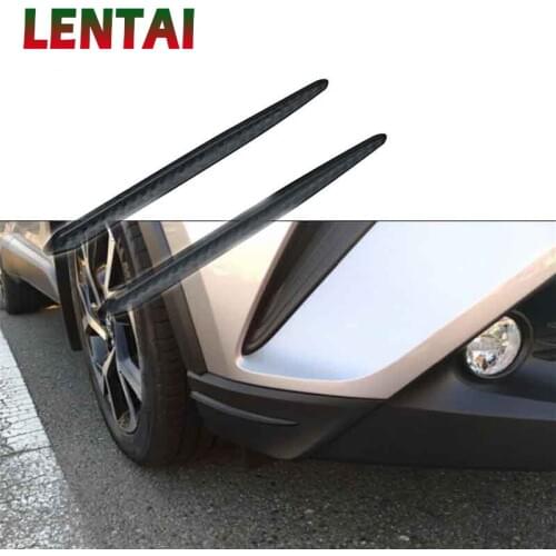 LENTAI Car Carbon Fiber Scratchproof Bumper Strip Universal For Toyota CHR Yaris Chevrolet Captiva Lacetti BMW E53 E70 E87 E34