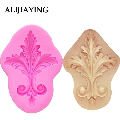 M0811 cake border silicone molds for cake decorating jelly fondant mold chocolate laciness leaves shape lace mat