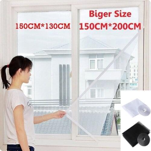 1PC Window Screen Net Fly Mosquito Window Net Polyester Insect Mesh Mosquito Nets Self-adhesive