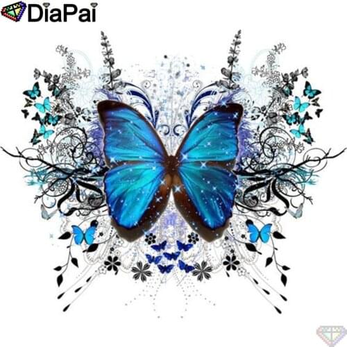DiaPai Diamond Painting 5D DIY 100% Full Square/Round Drill "Animal butterfly" Diamond Embroidery Cross Stitch 3D Decor A25005