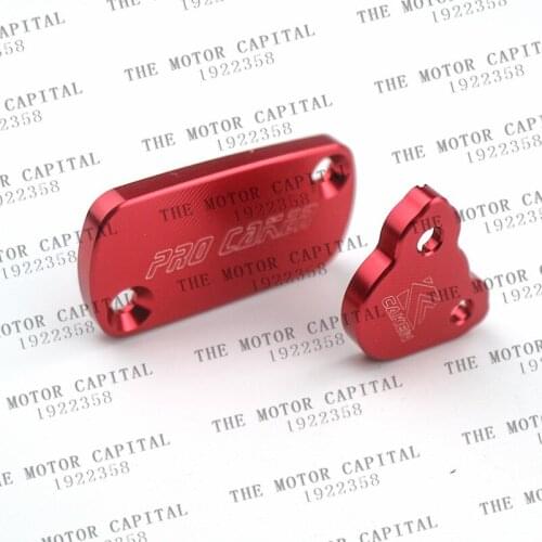 CNC Alloy Front & Rear Brake Reservoir Fluid Cover Fit CR125 CRF250R 450R/X Dirt Bike Motorcycle Motocross Parts