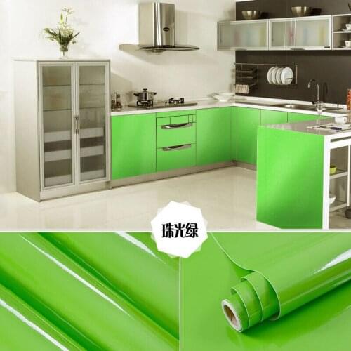 PVC Waterproof Wallpaper Self Adhesive Furniture Refurbished Stickers Kitchen Oil Wall Sticker Home Wardrobe Murals Cabinets