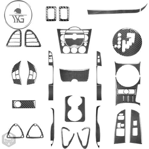 For Mazda RX-8 RX8 SE3P JM1FE Gear Shifter Steering Wheel Reading Light Door Handle Window Lift Button Carbon Fiber Accessories