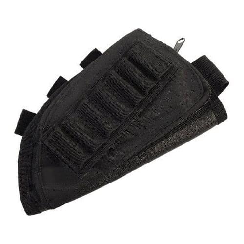 Airsoft Tactical Military Hunting Rifle Shotgun Stock Ammo Pouch Holder Black