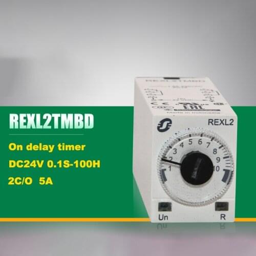 Schneider Electric REXL2TMBD On delay timer 24VDC 5A 0.1S-100H 8-pin 2NO 2NC brand new original imported