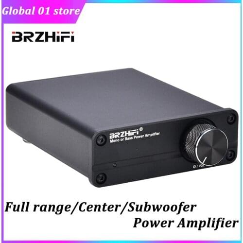 BRZHIFI Subwoofer Amplifier 100W TPA3116 Home Theater Stereo Center Bass Sound Amplifier Audio Single Channel Amp With AUX3.5MM