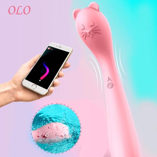 OLO 8 Frequency Mouse Vibrator Sex Toys for Women USB charging Silicone G-spot Massage Wireless Remote control APP Bluetooth