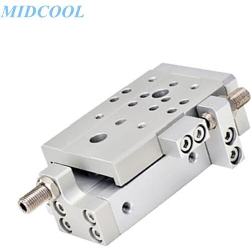 Air Cylinder HLQ Series 12mm Bore HLQ12 Compact Slide Cylinder Recirculating Linear Ball Bearing Pneumatic With magnet -S