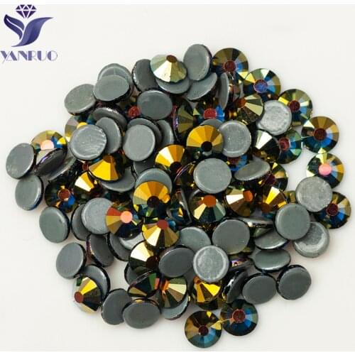 YANRUO 2058HF Montana AB Rhinestone Iron On Crystals Hotfix Stones and Crystals Hot Fix Rhinestones Stones For Wedding Dress