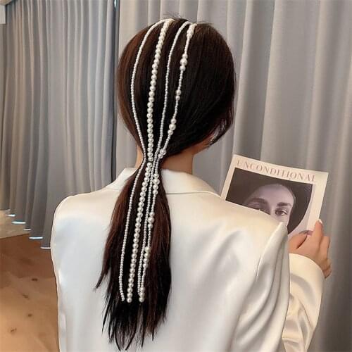 Pearl hair accessories tassel chain hairpin top clip tie hair dreadlocks hair accessories hairpin
