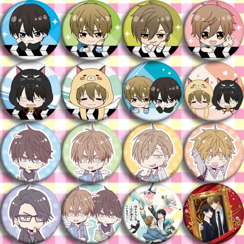 1pc Dakaretai Otoko 1-i ni Odosarete Imasu JYUNTA AZUMAYA TAKATO SAIJYO Cute badges brooch round icons
