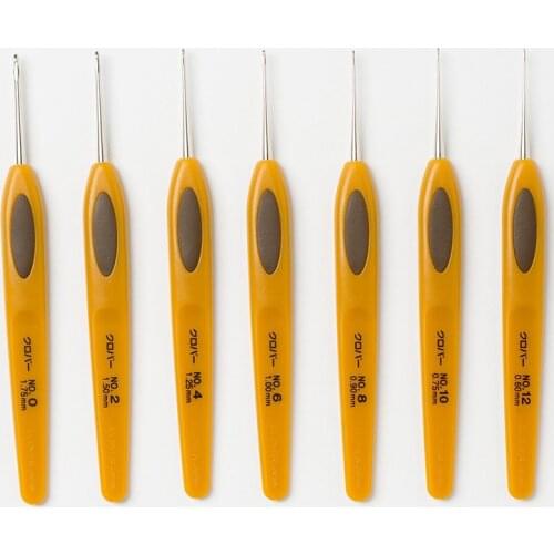 1PCS Japan CLOVER Crochet Hook Soft Resin Handle Knitting Needles Sewing tools Original authentic Imported from Japan 0.5-6.0mm