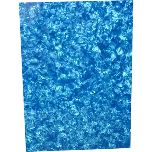 210mm x 297mm A4 Size Sky Blue Pearl Celluloid Sheet 0.46mm DIY Guitar Picks Pickguards Inlays Deco