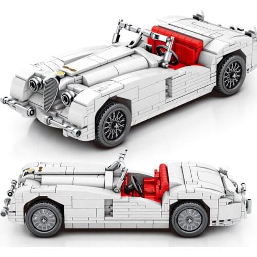 705750 Convertible XK120 Vintage Car Model Building Kit Assembled Building Blocks Adult Maker Gifts