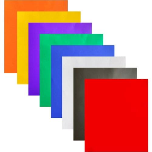 8 Assorted Colors 12"x10" Bundle Matte Adhesive Craft Vinyl Works with Cricut for Indoor and Outdoor Glass Mailbox Cup Decor DIY