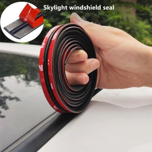 Car Accessories Rubber Seal Strips Auto Seal Protector Sticker Window Edge Windshield Roof Rubber Sealing Strip Noise Insulation