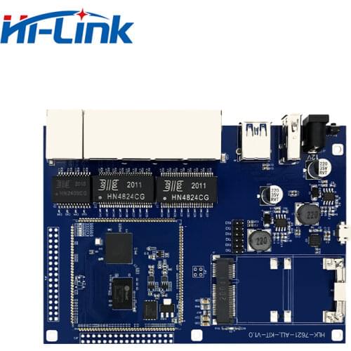 Free Shipping 1pcs HLK-7621A Module MT7621A Chip Supports Linux/OpenWrt Smart Devices Applications Router module kit