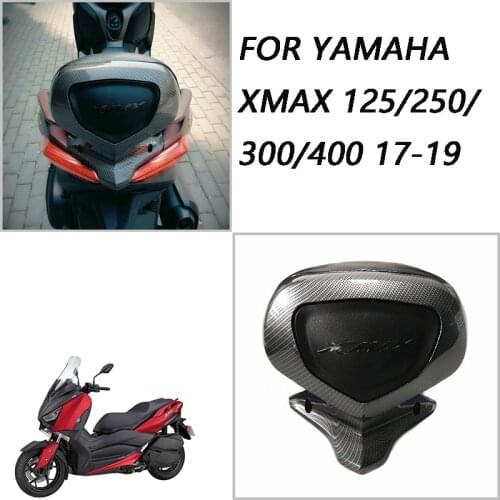 Carbon fiber pattern Fit For YAMAHA XMAX 250 X-MAX 300 400 2018-2021 Rear Seat Bracket Backrest Tail Top Box Case Cover Cushion