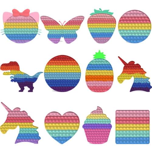 Big Size Fidget Relief Squeeze Toy Kid Sensory Anti Stress Game Hand Push Bubble Stress Relief Pop Kids Anti-Stress for Gift