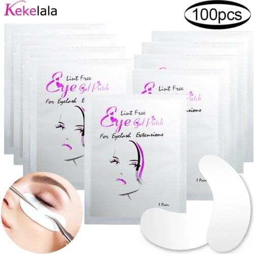 Kekelala Eyelash Patches for False Eyelash Extension Hydrogel Water Under Eye Gel Pads 3D Fake Lashes Perm Graft Eyelashes Tools