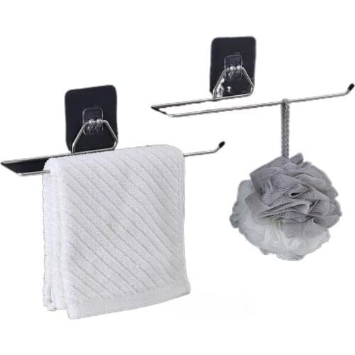 Kitchen paper towel rack roll paper rack towel rack preservative film storage rack rag rack non perforated stainless steel