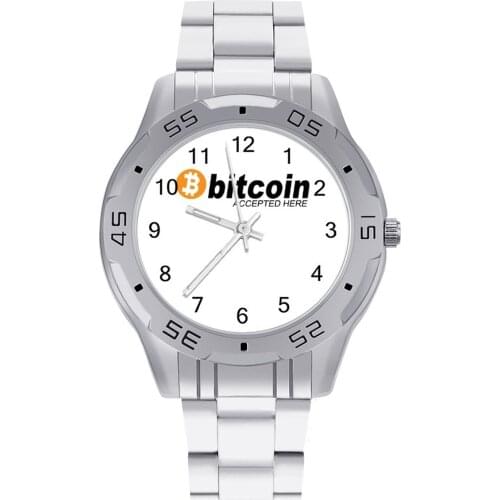 Bitcoin Quartz Watch Silent Girl Wrist Watch Design Steel Home New Wristwatch