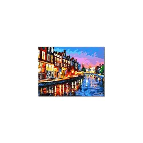 MaHuaf-W1194 Evening in the riverside Set for drawing by numbers art animal pictures for living room home decor