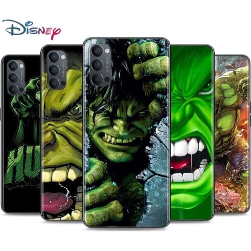 Marvel Hulk Avengers Soft Black Silicone Cover For OPPO Reno 5 Pro+ 3 4 Lite F SE Z Pro 4G 5G Phone Case Shell