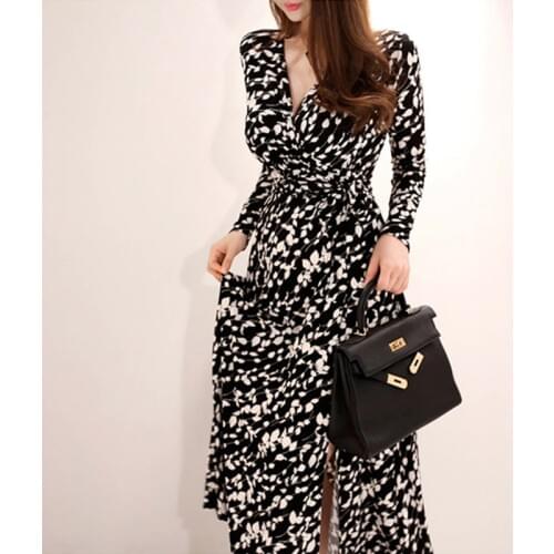 Fashion new arrival women sexy v-neck slim asymmetrical style elegant temperament comfortable girls fresh party formal dress