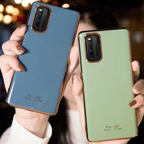 For OPPO IQOO 3 Soft Silicone fashion 6D plating Slim Skin protective back cover case for iqoo 3 iqoo3 full cover phone shell