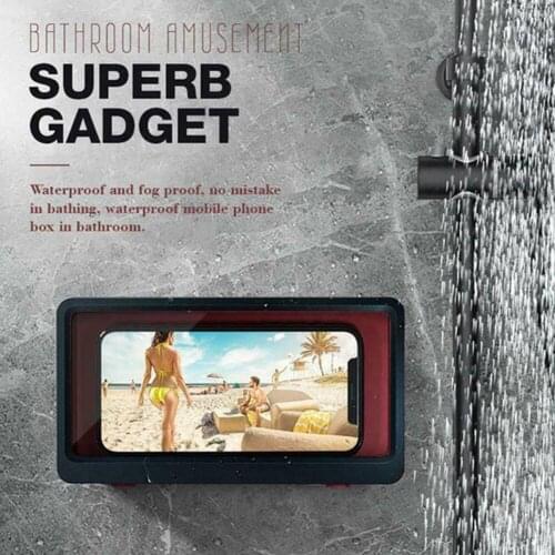 Wall Mounted Waterproof Phone Storage Box Bathroom Kitchen Phone Holder Stand Toilet Universal Mobile Phone Storage Case