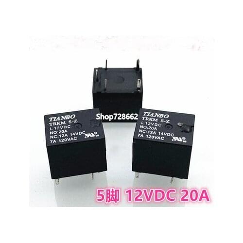 100% New Original Power Relay 50pcs/lot SRA-12VDC-CL Relay 12V 20A 5pin One Open One Close Automotive relay