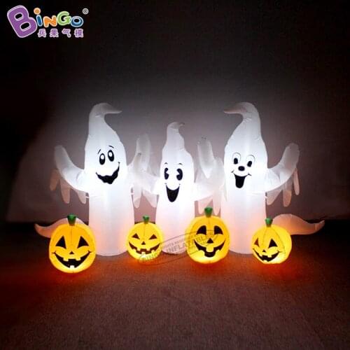 Personalized 3x1.5 Meters Inflatable Elves And Pumpkin With Lights For Decoration / Halloween Ghost - BG-F039