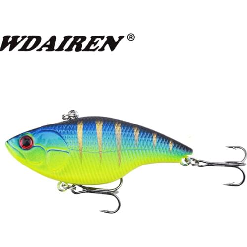 1Pcs Winter VIB Fishing Lure 7.5cm 18g Vibration Artificial Hard Bait Treble Hooks Bass Pike Trolling Pesca Fishing Tackle