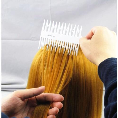Professional Plastic One-way Weave Highlighting Foiling Hair Comb Salon Tool Hair Dye Comb Sectioning Highlight Comb Edge Brush