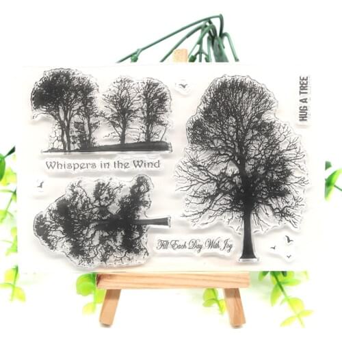 Big tree Transparent Clear Silicone Stamps for DIY Scrapbooking/Card Making/Kids Crafts Fun Decoration Supplies