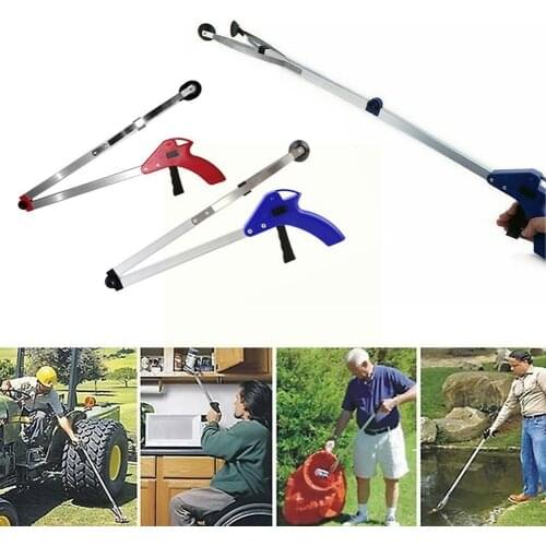 Folding Long Trash Clamps Grabber Pick Up Tool Curved House Handle Tools For Factory Pickup Garden Waste Portable H7A6