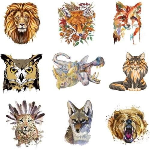 Iron-on Transfers for Clothing Ironing Patches for Clothes Stickers Diy Animals Patch Fusible Transfer Vinyl Adhesive Stripe C