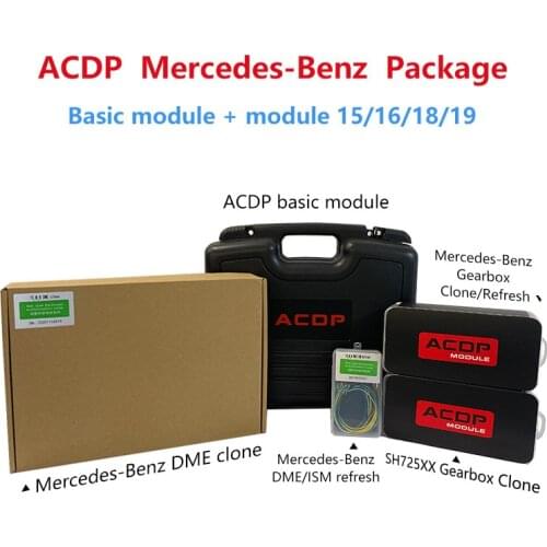 Yanhua mini ACDP for Mercedes-B-enz Package including module 15/16/18/19 DME Clone Work via Bench Mode with License A100