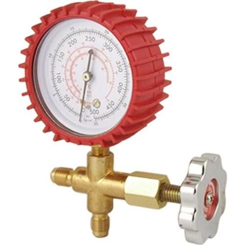 1/4 SAE Thread Air Conditioner Refrigeration Single Manifold Pressure Gauge Tool