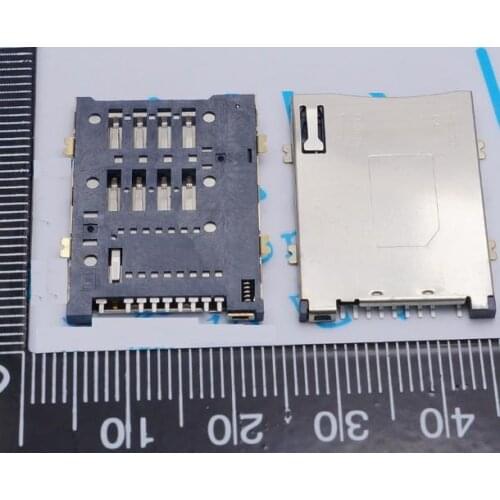 10pcs/lot 8+1 9P SIM Card Holder Sockect Connector Self Push SIM for Mobile phone Tablet PC