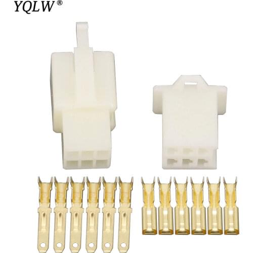 100 Sets/Kit 6 Pin/way DJ7061A-2.8-11/21 Electrical Wire Connectors Plug Male and female Automobile Lighting Adapter Connector