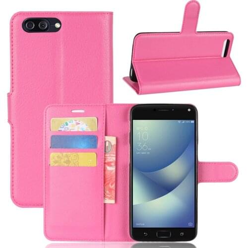 100pcs/lot Free shipping Lychee Wallet Leather Case Stand Card Holder For ASUS Zenfone 4 MAX ZC554KL A450CG ZB501KL ZE553KL
