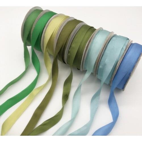 13mm,100% real pure silk woven double face taffeta silk ribbons for embroidery and handcraft project,gift packing