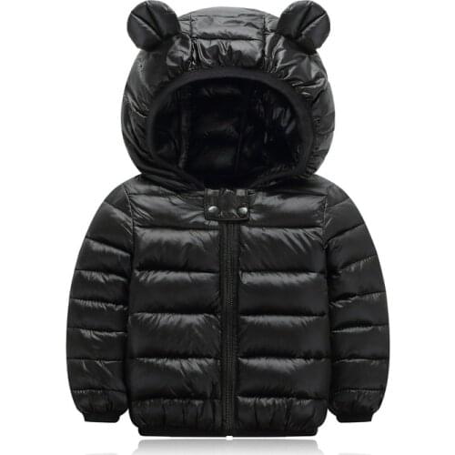2020 Baby Girls Boys Winter Jackets Light Kids Jacket Hooded Cotton Coat Children Jacket Spring Fall Toddler Outerwear Coats