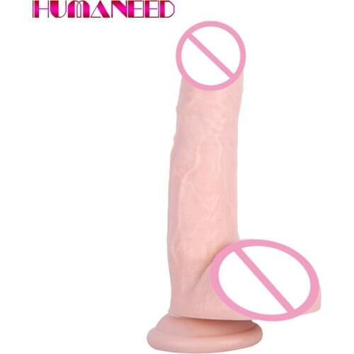 21.5*4cm Soft Penis Huge Big Realistic No Vibrator with Suction Cup Sex Toys for Woman Lesbian Female Masturbation Strapon Cock
