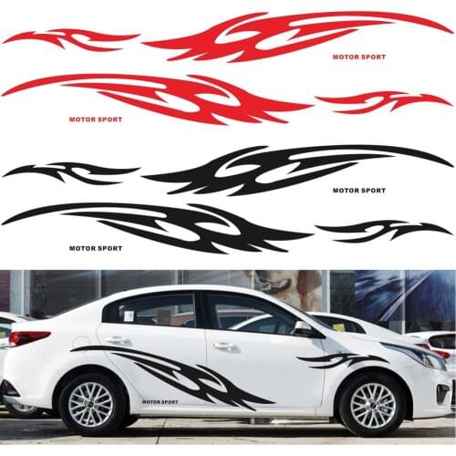 2Pas Car modification waistline garland flame full car body sticker to cover scratches DIY vinyl car sticker garland