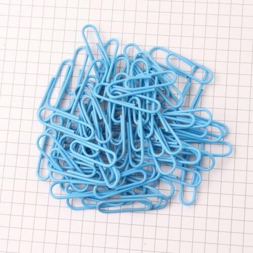 50PCS Paperclip Silver 28MM Paperclip Eco-friendly Color Paperclip Painted Paperclip Glue Paperclip